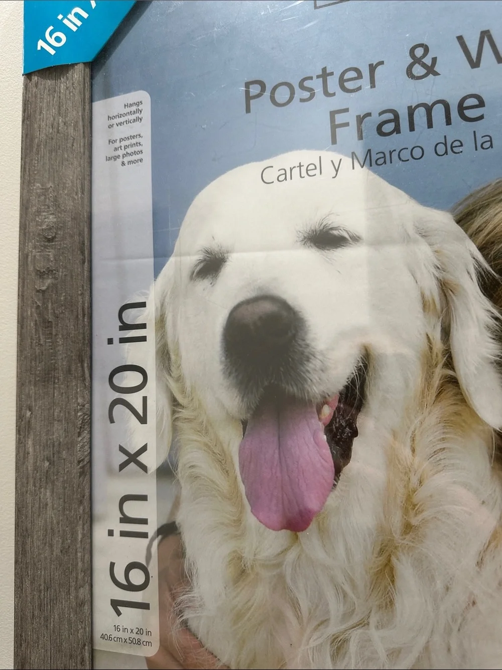 Mainstays Gray Wood-Look 16x20 Poster & Wall Frame